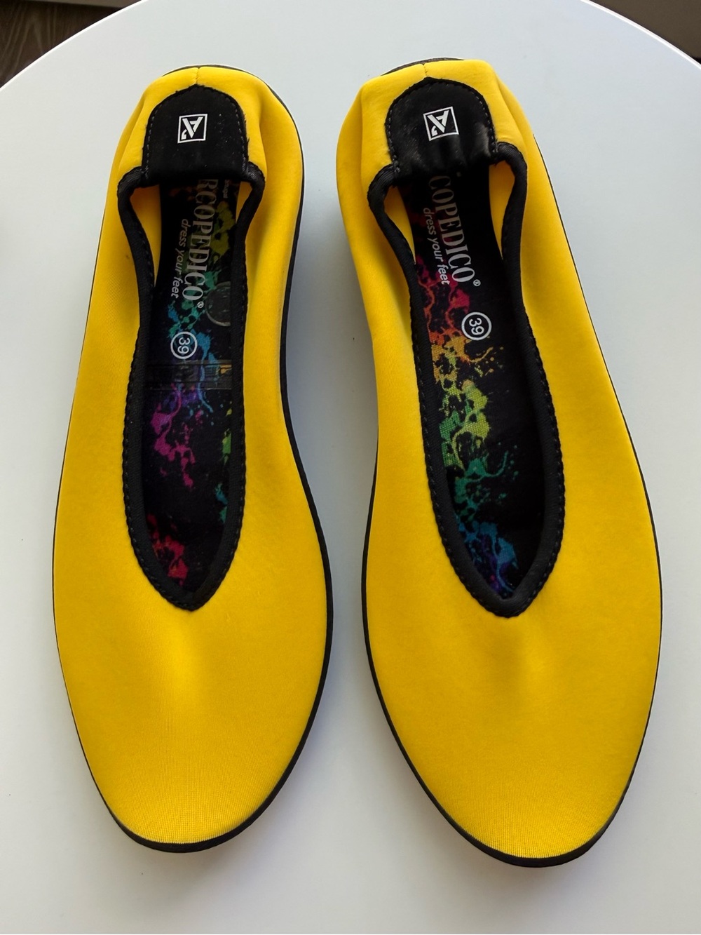 Women's Wedge Shoes Yellow All Foot Support Portugal Size 8.5-9